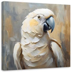 Картина маслом SILVER 80x100см, попугай цена и информация | Картины, живопись | kaup24.ee