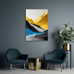 Seinapilt Abstraktsed kuldsed mäed цена и информация | Картины, живопись | kaup24.ee