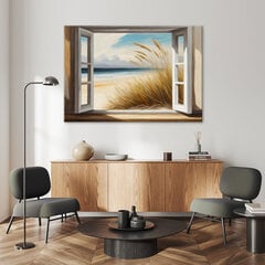 Seinapilt Tee randa, vaade aknast цена и информация | Картины, живопись | kaup24.ee