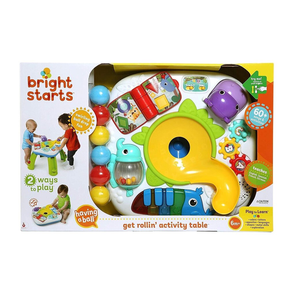 Tegevuslaud Bright Stars Having A Ball Get Rollin' Activity Table цена и информация | Imikute mänguasjad | kaup24.ee