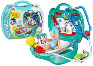 Laste arstikomplekt koos nuku ja aksessuaaridega, roheline hind ja info | Tüdrukute mänguasjad | kaup24.ee
