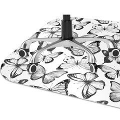 Põrandat kaitsev matt Must-valge liblikas, 100x70 cm hind ja info | Kontoritoolid | kaup24.ee