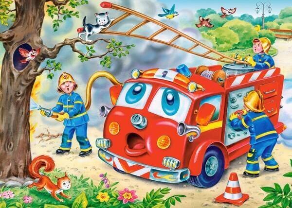 Puslede komplekt Castorland Funny Vehicles 4in1 hind ja info | Pusled | kaup24.ee