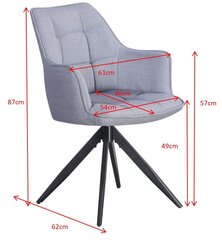 Кресло стул Podrez REX, серый цена и информация | Стулья для кухни и столовой | kaup24.ee