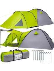 Туристическая палатка с крыльцом Maverick, 4 человека, 4,6х2,15м зеленый/серый цена и информация | Палатки | kaup24.ee