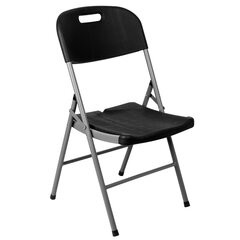 Складной обеденный стул, черный цена и информация | Садовые стулья, кресла, пуфы | kaup24.ee