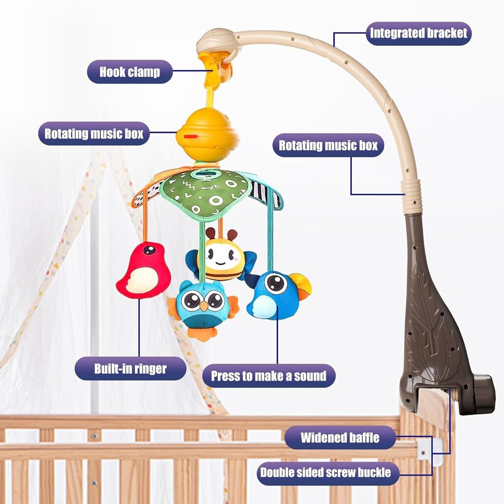 Muusikaga karussell beebi voodile hind ja info | Imikute mänguasjad | kaup24.ee
