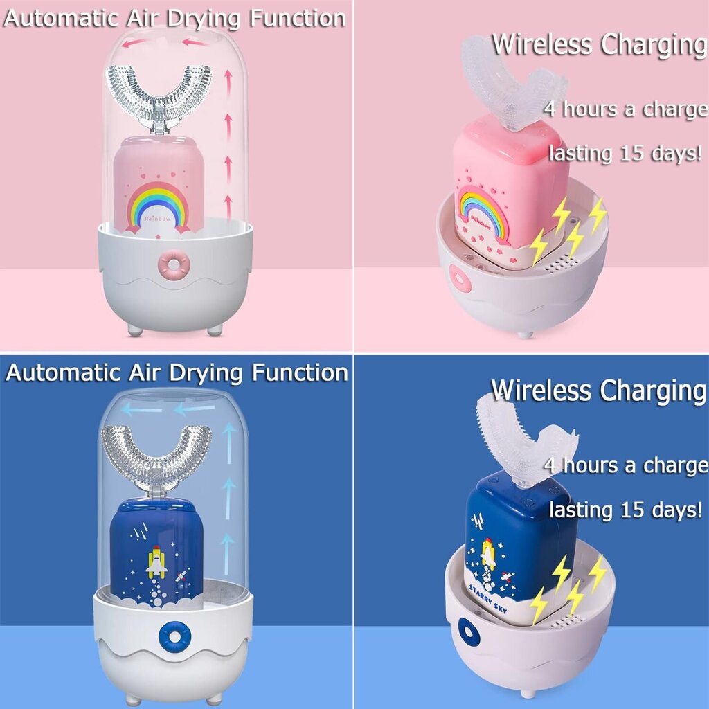 U-kujuline hambahari lastele цена и информация | Elektrilised hambaharjad | kaup24.ee
