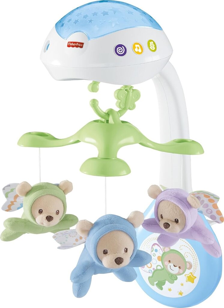 Beebikarussell projektoriga Fisher Price AT219 hind ja info | Imikute mänguasjad | kaup24.ee