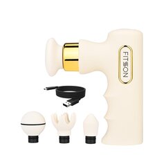 Massaažipüstol Fitsson Mini Beež | Massage Gun Fitsson Mini White Cream hind ja info | Massaažiseadmed | kaup24.ee