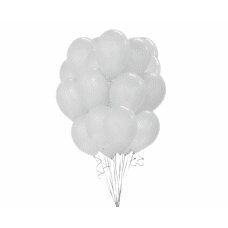 Воздушные шары Beauty & Charm, цвет белый металлик, 30 см, 50 шт. цена и информация | Шарики | kaup24.ee