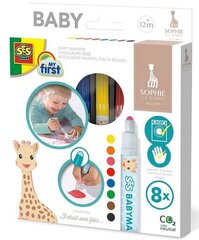 Markerid beebidele SES Minu esimesed markerid Kaelkirjak Sophie 14491 hind ja info | Arendavad mänguasjad | kaup24.ee