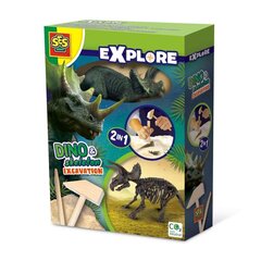 Laste arheoloogiakomplekt SES Creative Triceratops hind ja info | Poiste mänguasjad | kaup24.ee