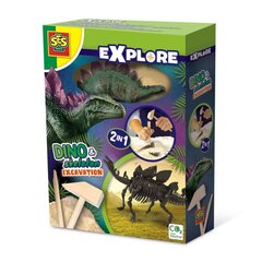 Laste arheoloogiakomplekt SES Creative Stegosauruse hind ja info | Poiste mänguasjad | kaup24.ee