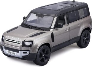 Bburago 1:24 Land Rover Defender 2022 hõbe 21101SL hind ja info | Poiste mänguasjad | kaup24.ee