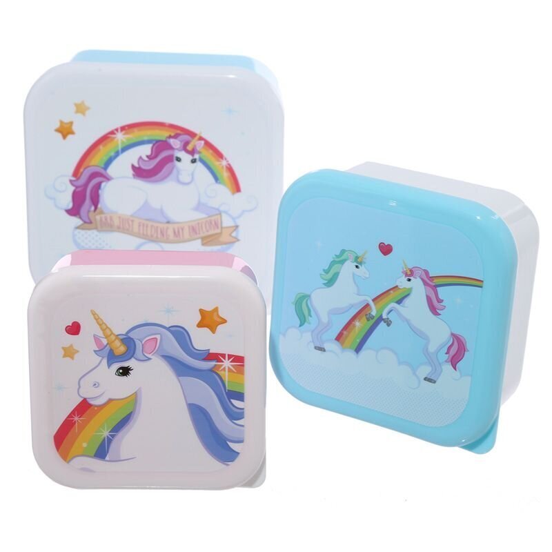 Enchanted Rainbows Unicorn lõunakarbi komplekt, S/M/L, 3 tk. цена и информация | Toidu säilitusnõud | kaup24.ee