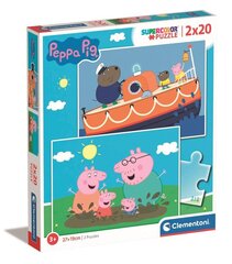 Pusle SuperKolor Peppa Pig Clementoni, 24797, 2x20 tk hind ja info | Pusled | kaup24.ee