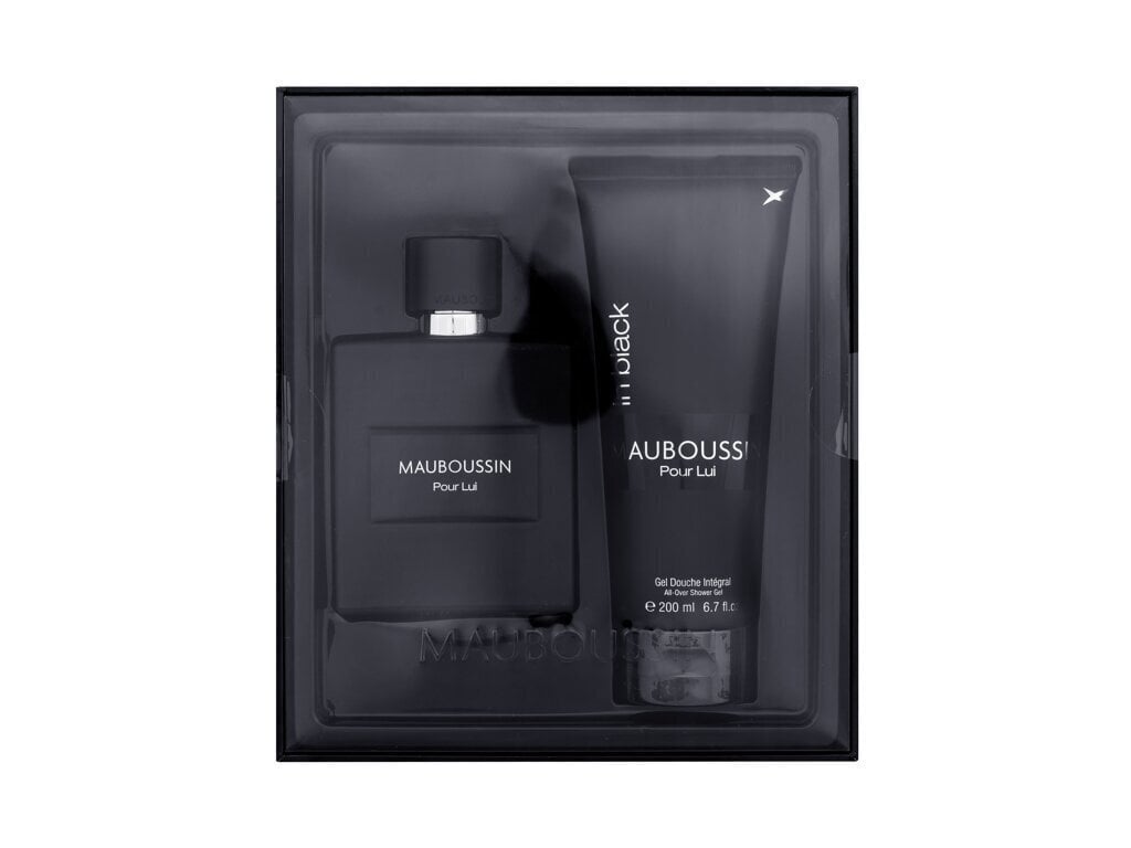 Komplekt Mauboussin Pour Lui In Black meestele: parfüümvesi EDP, 100 ml + dušigeel, 200 ml цена и информация | Meeste parfüümid | kaup24.ee