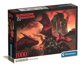 Pusle Compact Dungeons&Dragons Clementoni, 39914, 1000 tk hind ja info | Pusled | kaup24.ee