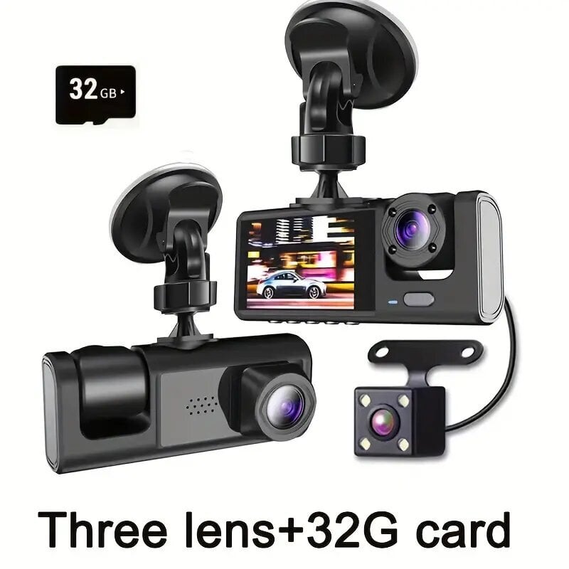 3-kanaliline klaasist kaamera цена и информация | Pardakaamerad ja videosalvestid | kaup24.ee