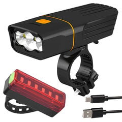 VT08333 велосипедный фонарь + задний фонарь цена и информация | Велосипедные фонари, отражатели | kaup24.ee