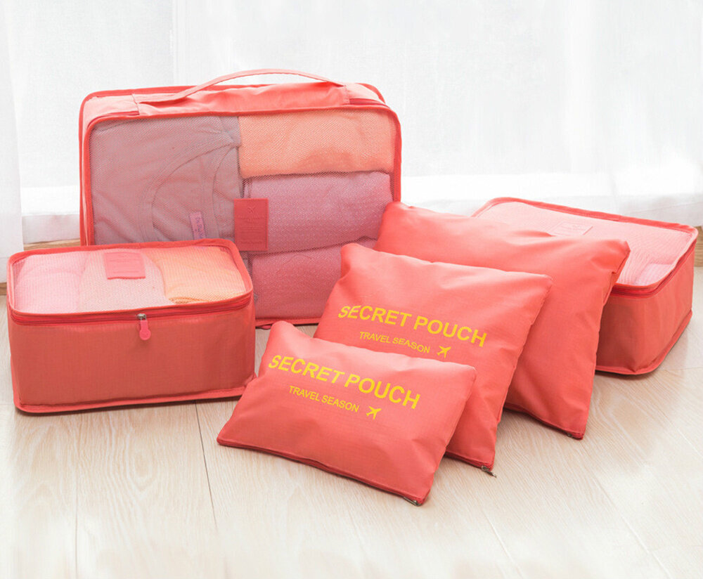 Kohvri organiseerija, 6 tk, roosa hind ja info | Kohvrid, reisikotid | kaup24.ee