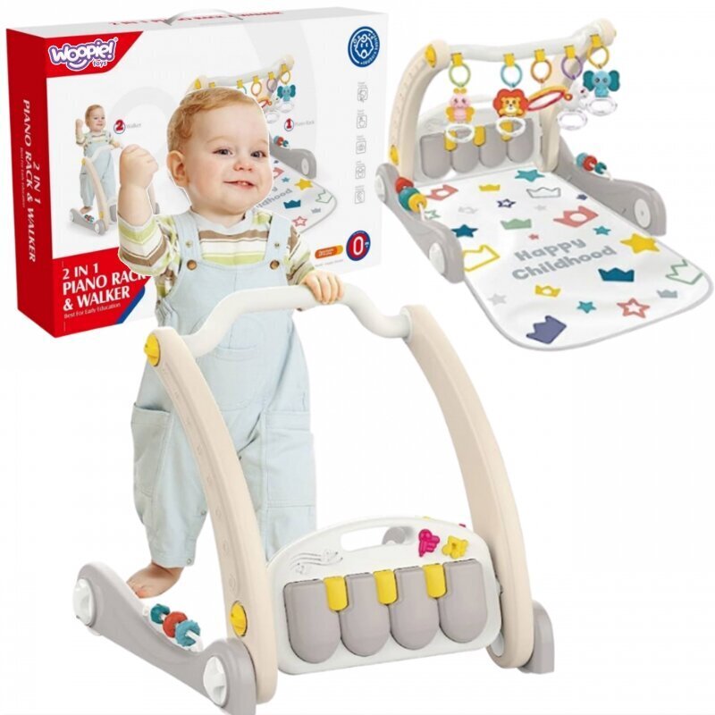 Mängumatt ja 2in1 liugur heliefektidega Woopie Baby, hall hind ja info | Imikute mänguasjad | kaup24.ee