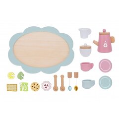 Деревянный чайный набор 21 предмет, Tooky Toy цена и информация | Игрушки для девочек | kaup24.ee