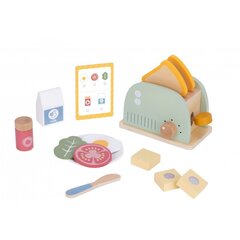 Puidust röster ja tarvikute komplekt Tooky Toy hind ja info | Tüdrukute mänguasjad | kaup24.ee