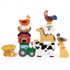 Набор балансирующих фигурок, сельскохозяйственные животные, Viga цена и информация | Игрушки для малышей | kaup24.ee