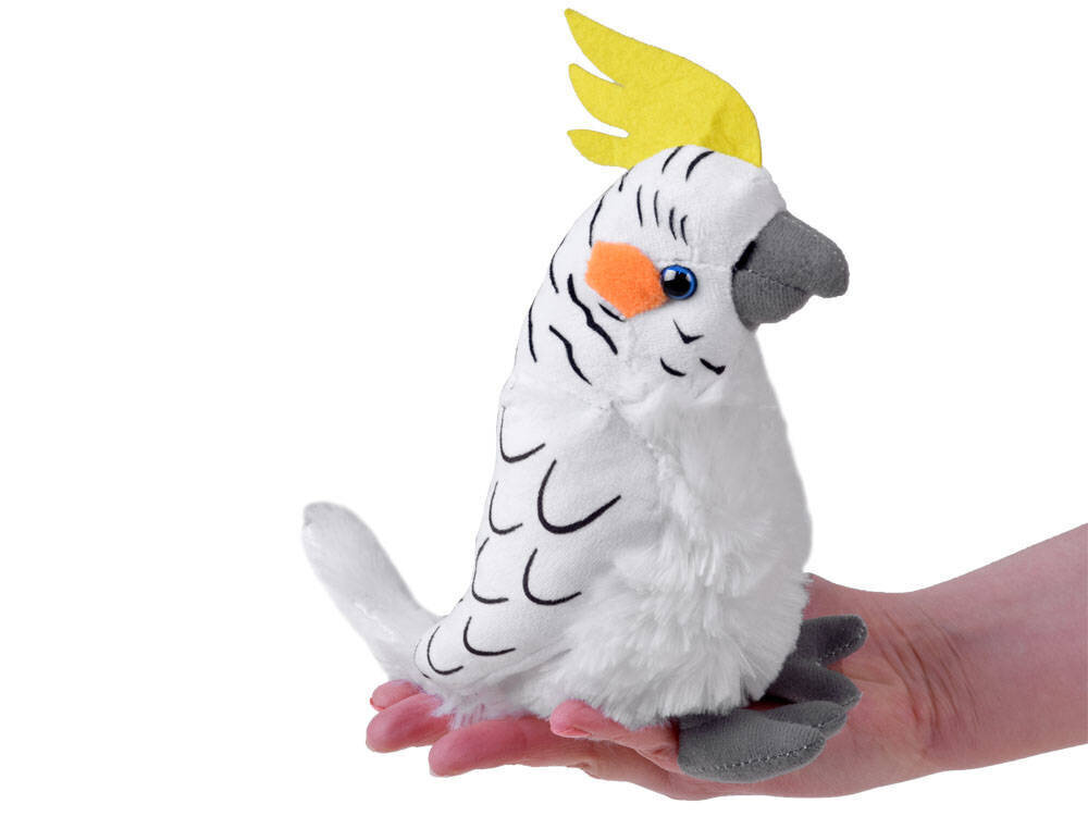 Pehme mänguasi Parrot Nymph Beppe, valge, 17 cm цена и информация | Pehmed mänguasjad | kaup24.ee