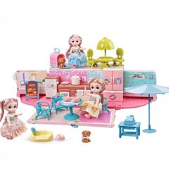 Matkaauto ja nukumaja komplekt 2in1 koos valgus- ja heliefektidega Woopie hind ja info | Tüdrukute mänguasjad | kaup24.ee