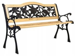 Садовая скамейка, коричневая цена и информация | Комплекты уличной мебели | kaup24.ee