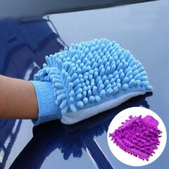 Перчатки для мытья автомобиля из микрофибры синель 2 в 1 с пуховым чехлом цена и информация | Тряпки и салфетки для чистки | kaup24.ee