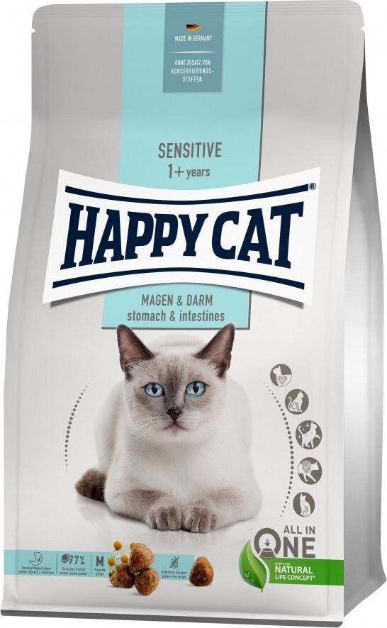 Happy Cat Sensitive Stomach & Intestine kassitoit, 4kg цена и информация | Kuivtoit kassidele | kaup24.ee