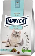 Happy Cat Sensitive Skin & Coat kassitoit, 4kg цена и информация | Сухой корм для кошек | kaup24.ee