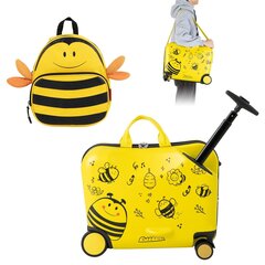 Комплект детского багажа из 2 предметов, рюкзак + чемодан, Costway цена и информация | Чемоданы, дорожные сумки | kaup24.ee