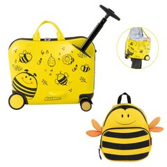 Комплект детского багажа из 2 предметов, рюкзак + чемодан, Costway цена и информация | Чемоданы, дорожные сумки | kaup24.ee