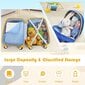 2-osaline laste pagasikomplekt, kaasaskantav kohver + seljakott, auto, Costway hind ja info | Kohvrid, reisikotid | kaup24.ee