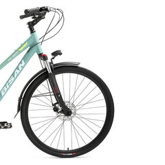 Туристический велосипед Bisan 28 TRX8300 City Lady (PR10010473) светло-зеленый/желтый (18) цена и информация | Велосипеды | kaup24.ee