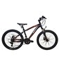 Noorukite jalgratas Bisan 24 MTS4600 MD (PR10010447), must/oranž цена и информация | Jalgrattad | kaup24.ee