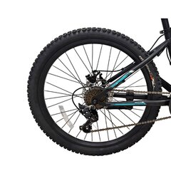 Подростковый велосипед Bisan 24 MTS4600 MD (PR10010447) черный/зеленый цена и информация | Велосипеды | kaup24.ee