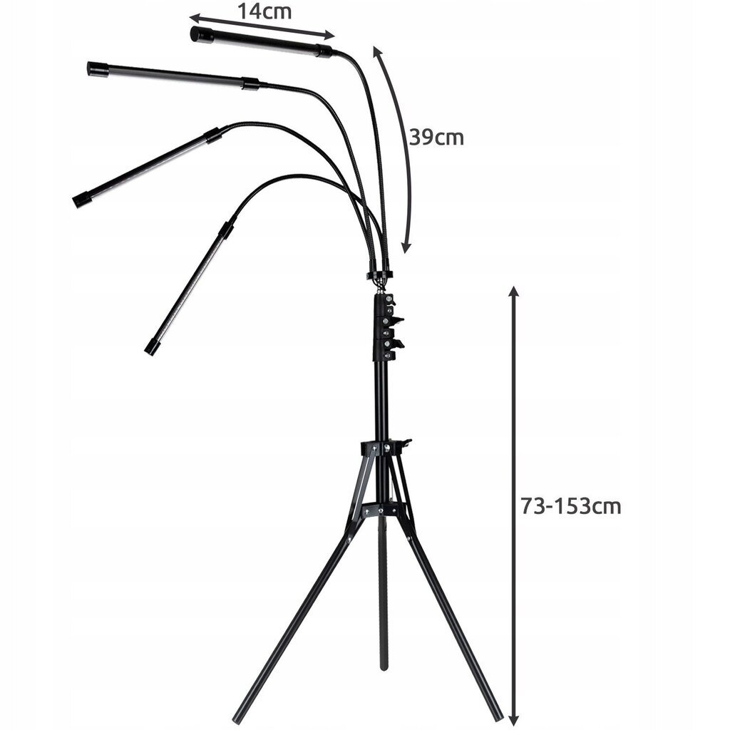 4 x 80 LED taimekasvatuslamp Gardlov 34 W hind ja info | Nutipotid ja taimelambid | kaup24.ee