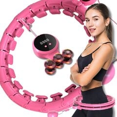 Гимнастический обруч для похудения Hula Hoop, 45-115 см,розовый цена и информация | Гимнастические обручи | kaup24.ee