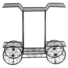 Подставка для цветов Costway, черная, 80,5 х 25 х 75см цена и информация | Подставки для цветов, держатели для вазонов | kaup24.ee