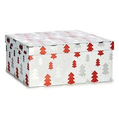 Jõuludekoratiivkarpide komplekt 10 tk, valge, punane, hõbedane hind ja info | Kingituste pakendid | kaup24.ee
