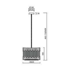 Milagro rippvalgusti Ritz ML0393 hind ja info | Rippvalgustid | kaup24.ee