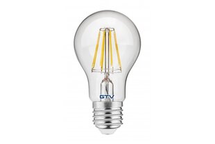 Лампа светодиодная A60, FILAMENT, 3000K, E27, 8,0W, AC220-240V, 360°, 880lm, 70mA цена и информация | Лампочки | kaup24.ee