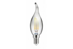 Лампа светодиодная FILAMENT C35L, Е14, 4 Вт, 200 Лм, 1800K, 220-240В, 360°, серая цена и информация | Лампочки | kaup24.ee
