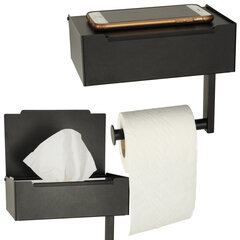 Держатель для туалетной бумаги 3в1 K67, черный цена и информация | Аксессуары для ванной комнаты | kaup24.ee